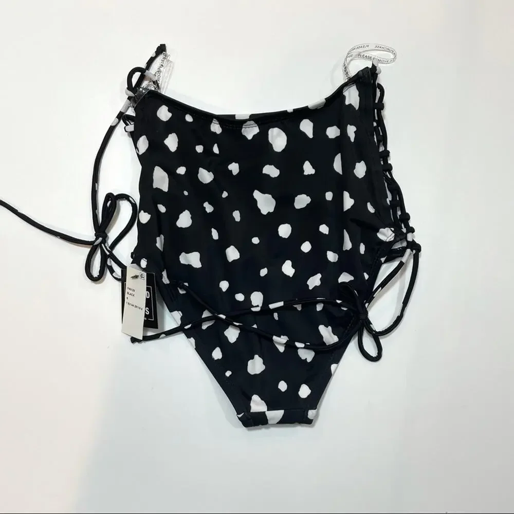 Sundazed COW Spot Stella High Waist Swim Bottom